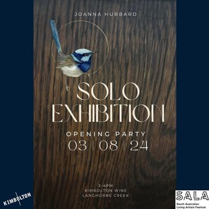 Image of the solo exhibition of Joanna Hubbard opening party on the 3rd August 2024